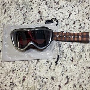 RARE Smith Optics X Banana Republic Ski Goggles Amber Lens Plaid Strap 2011 BR